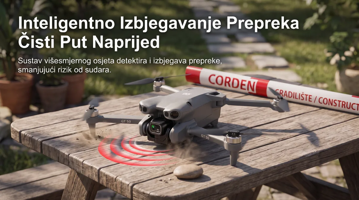 4K Dron sa Kamerom i Ekranom na Kontroleru GT50 (2 Baterije) slika 3