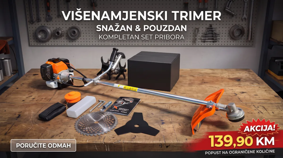 AKCIJA DEMON Trimer Za Travu 6KS Motorni Trimer Sa Opremom NOVO - Karakteristike