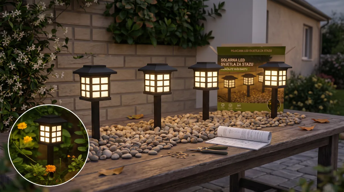 Solarne Vrtne LED Lampe 6 Kom (Rasvjeta za Dvorište i Baštu) - Glavna slika