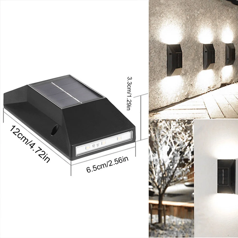 Solarne Zidne LED Lampe 2 Kom (Solarni Reflektor za Fasadu) - Glavna slika