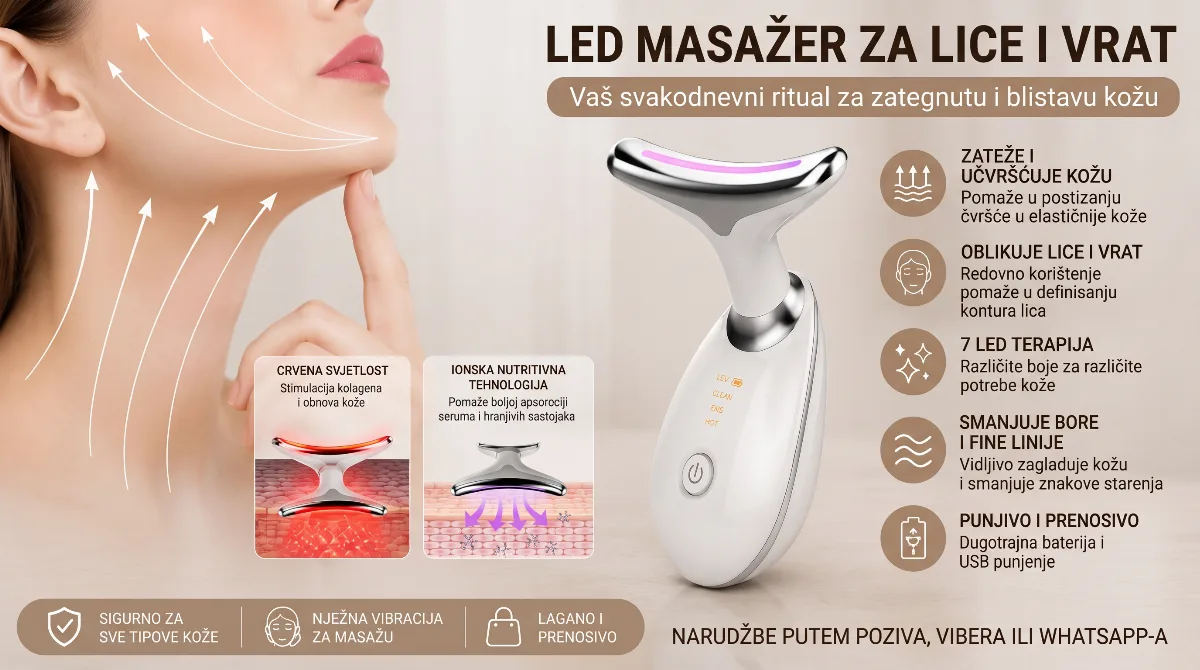 EMS masažer za lice | lifting, zatezanje i njega kože masazer