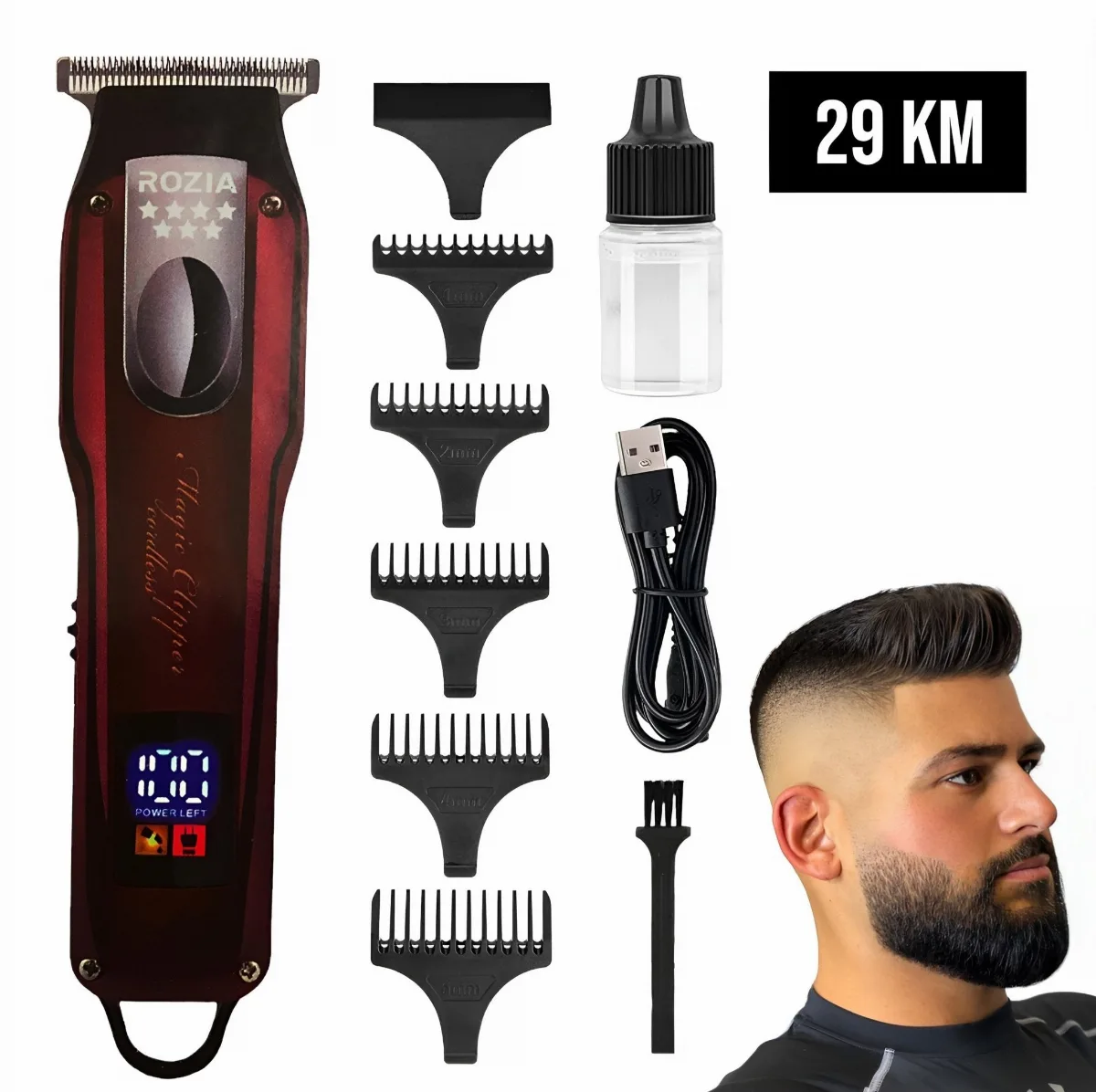Mašinica za šišanje i brijanje trimer za bradu i kosu (bežični) slika 3