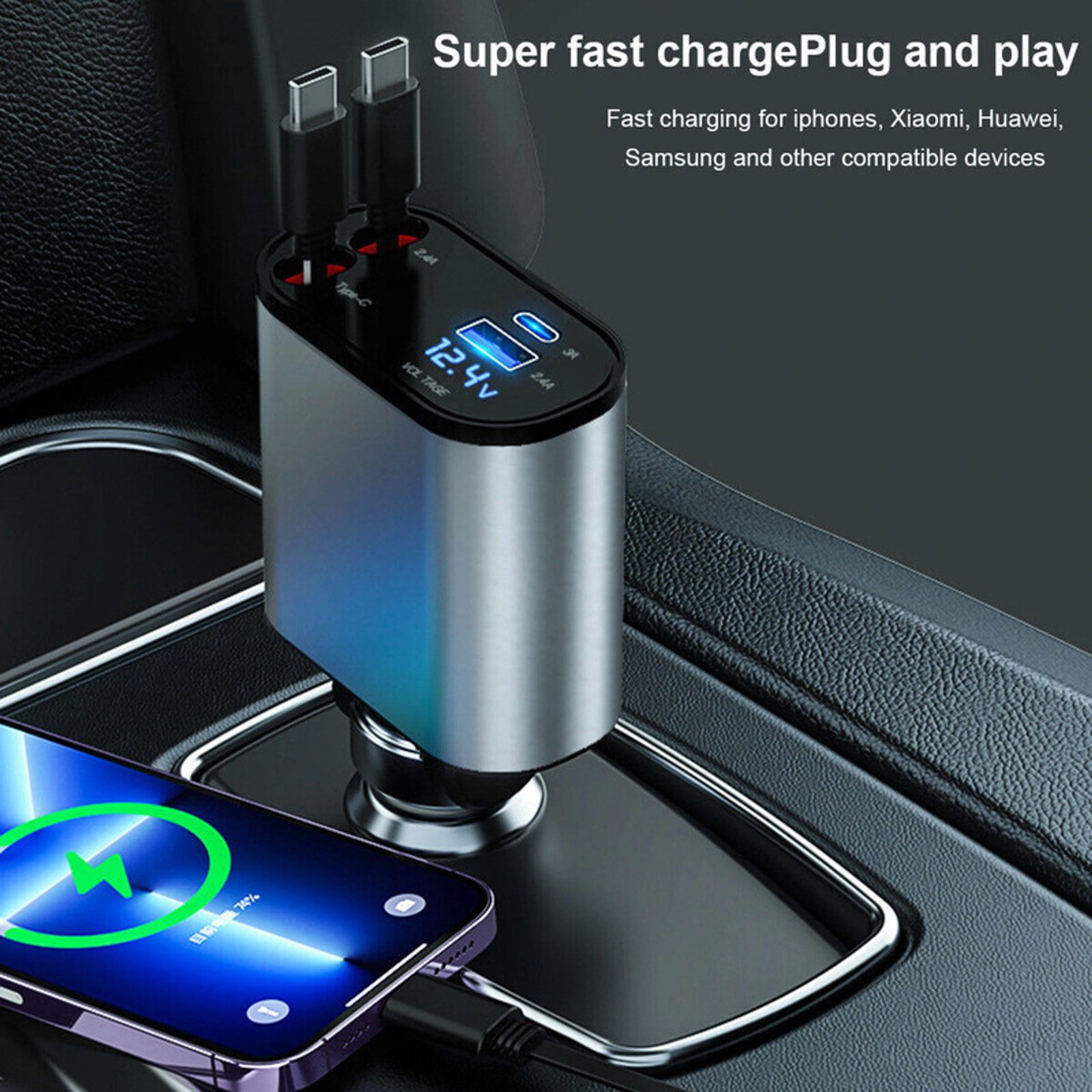 Auto Bluetooth FM Transmiter QC 3.0 slika 2