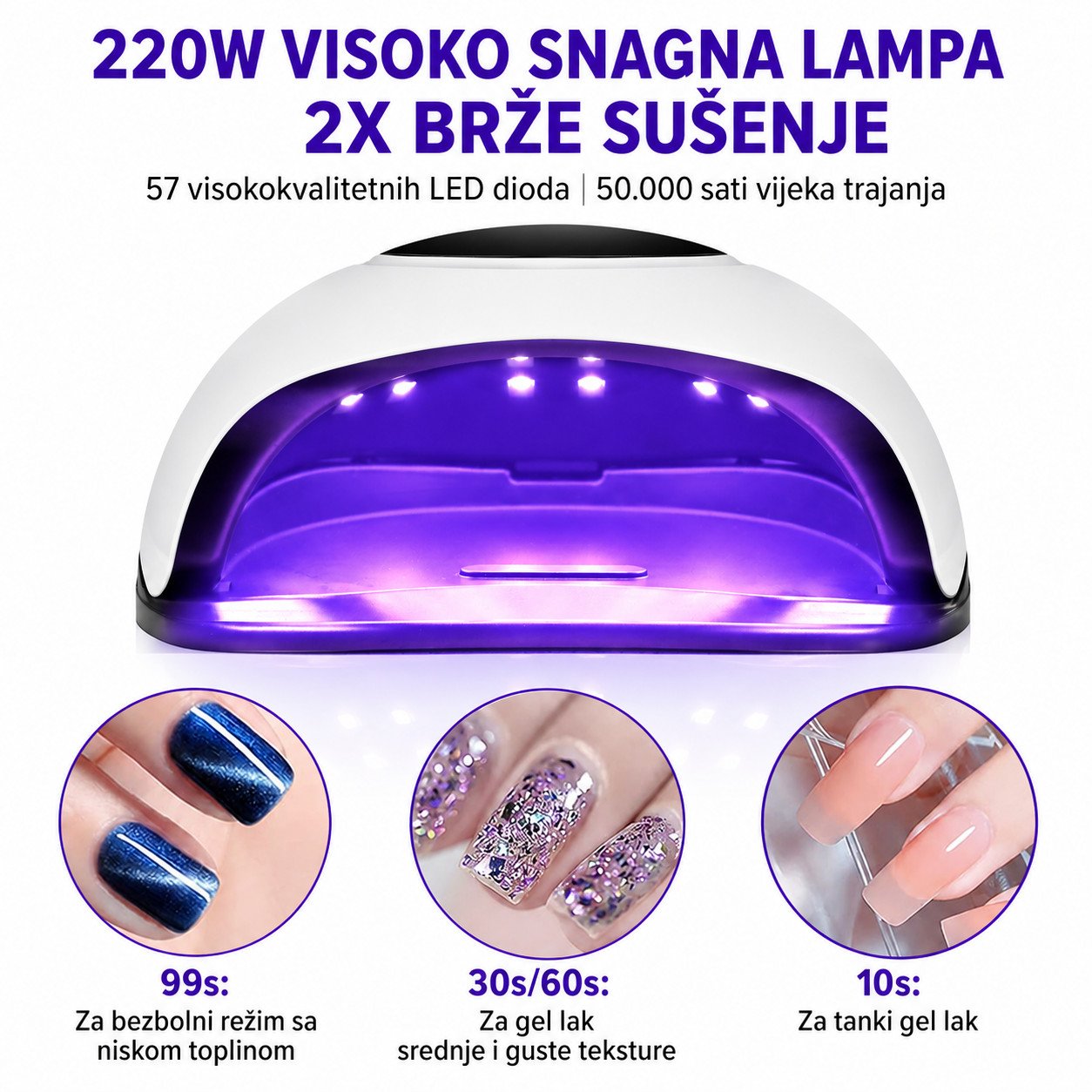PROFESIONALNA UV/LED LAMPA ZA NOKTE | Lampa nokti nalakirani NOVO slika 3
