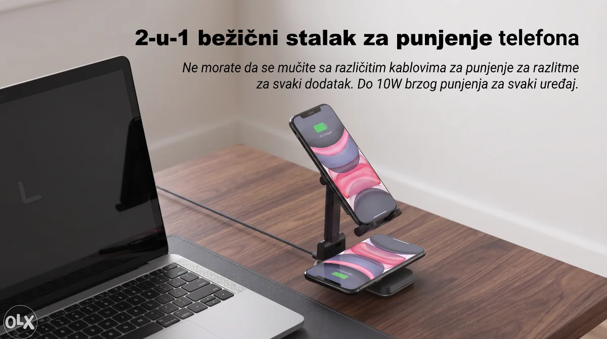 Sklopivi Wireless Punjač Držač za Mobitel Fast Charging QI - Karakteristike