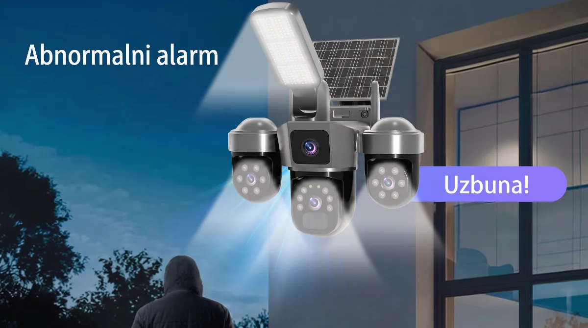 Solarna 4G Kamera Na SIM Karticu 12MP PTZ Noćni Vid slika 2