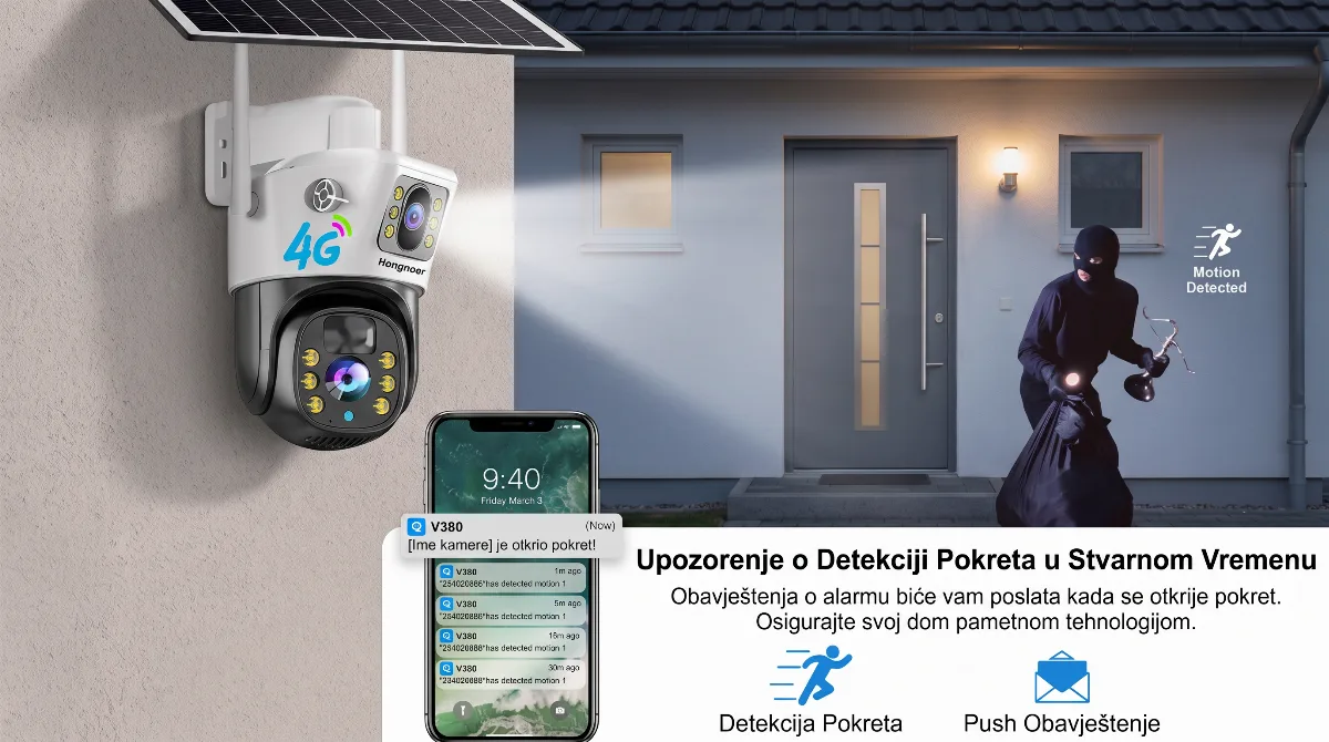 Solarna 4G PTZ Kamera Na SIM Karticu Video Nadzor 12MP - Tehnička izrada i anatomske prednosti