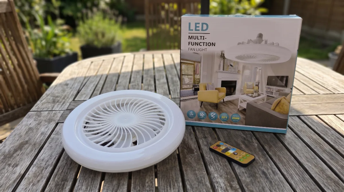 Stropni Ventilator Sa LED Svjetlom 2u1 E27 Daljinski 30W - Glavna slika